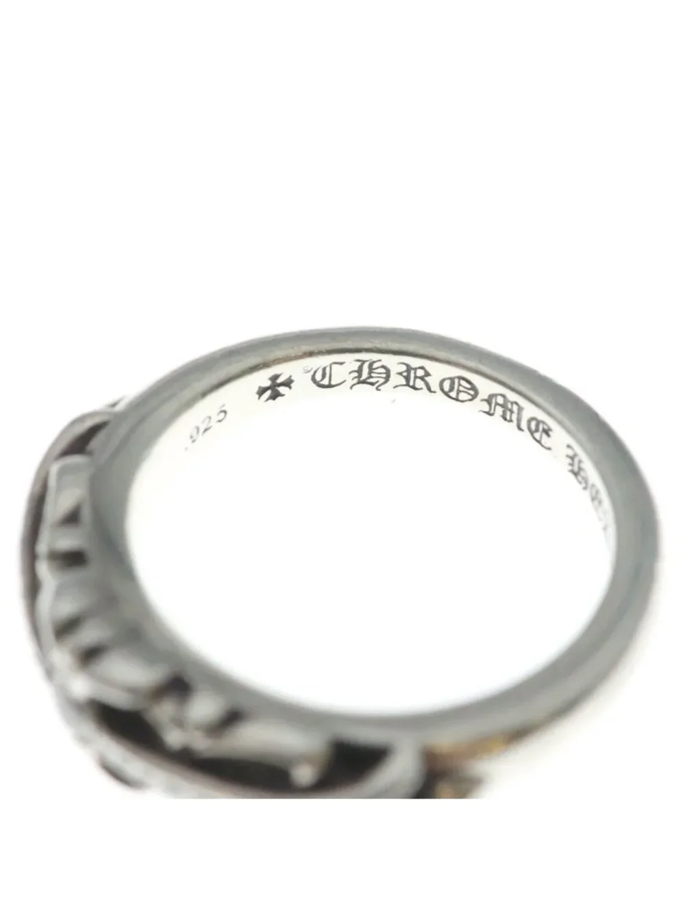 Chrome Hearts Baby Classic P D Babyque Classic Floral Cross Pave Diamond Ring